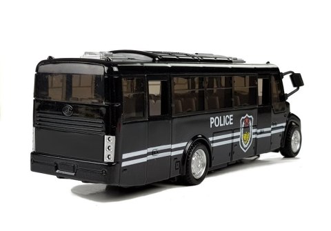 Model Autobusu Bus Policyjny Świeci Czarny LEAN Toys Model Autobusu Bus Policyjny Świeci Czarny LEAN Toys