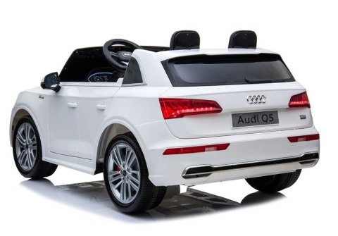Pojazd na Akumulator Nowe Audi Q5 2-osobowe Białe LEAN CARS Pojazd na Akumulator Nowe Audi Q5 2-osobowe Białe LEAN CARS