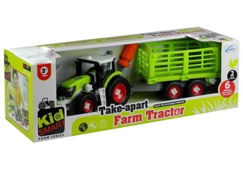 Rozkręcany Traktor z Otwierana Przyczepą 43 cm LEAN Toys Rozkręcany Traktor z Otwierana Przyczepą 43 cm LEAN Toys