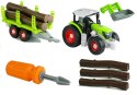 Rozkręcany Traktor z Przyczepą z Drewnem 43 cm LEAN Toys