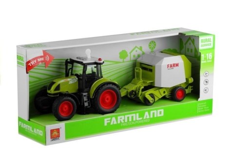 Traktor z Prasą Rolującą Do Belowania Gra 37,5 cm LEAN Toys Traktor z Prasą Rolującą Do Belowania Gra 37,5 cm LEAN Toys