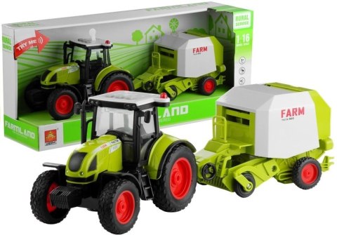 Traktor z Prasą Rolującą Do Belowania Gra 37,5 cm LEAN Toys Traktor z Prasą Rolującą Do Belowania Gra 37,5 cm LEAN Toys