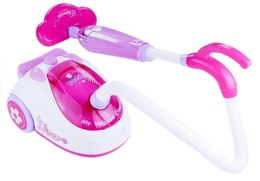 Zestaw Do Sprzątania Zabawkowy Odkurzacz Na Baterie 2 Końcówki Różowy LEAN Toys