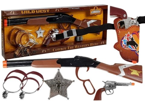 Zestaw Kowboja Kowbojski Pistolet + Akcesoria LEAN Toys Zestaw Kowboja Kowbojski Pistolet + Akcesoria LEAN Toys