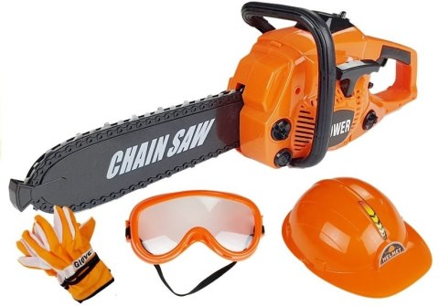 Zestaw Majsterkowicza Piła Rękawice Kask Okulary LEAN Toys Zestaw Majsterkowicza Piła Rękawice Kask Okulary LEAN Toys
