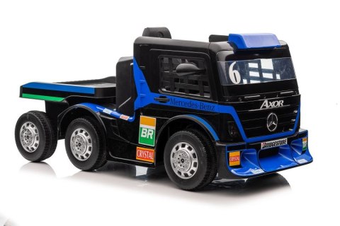 Auto Na Akumulator Mercedes + Naczepa XMX622B Granatowy LCD LEAN CARS Auto Na Akumulator Mercedes + Naczepa XMX622B Granatowy LCD LEAN CARS