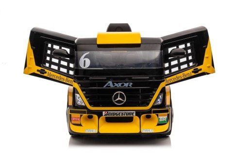 Auto Na Akumulator Mercedes + Naczepa XMX622B Zółty LCD LEAN CARS Auto Na Akumulator Mercedes + Naczepa XMX622B Zółty LCD LEAN CARS