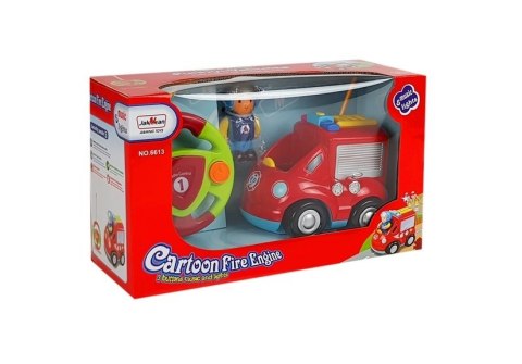Auto Straż Pożarna z kierownicą Zdalnie Sterowana LEAN Toys Auto Straż Pożarna z kierownicą Zdalnie Sterowana LEAN Toys