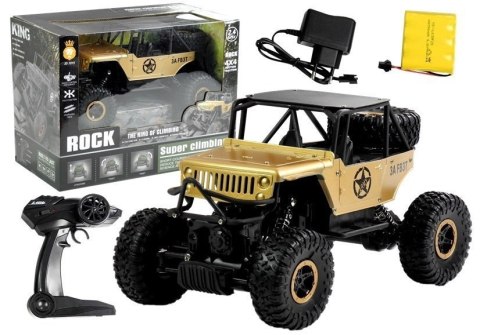 Auto Zdalnie Sterowane Jeep R/C 1:18 Złoty LEAN Toys Auto Zdalnie Sterowane Jeep R/C 1:18 Złoty LEAN Toys