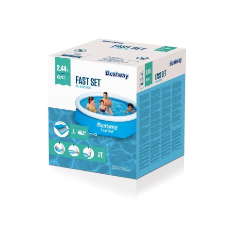 Basen Ogrodowy Rozporowy 2,44 x 61 cm Bestway 57448 Bestway Basen Ogrodowy Rozporowy 2,44 x 61 cm Bestway 57448 Bestway