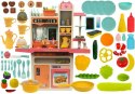 Kuchnia Dziecięca Różowa Warzywa Akcesoria Sztucce LEAN Toys