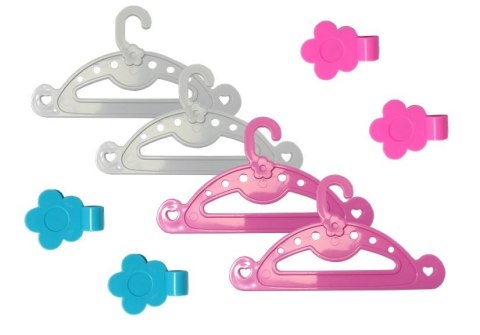 Różowe Żelazko Zestaw do Prasowania Deska Wieszaki LEAN Toys Różowe Żelazko Zestaw do Prasowania Deska Wieszaki LEAN Toys