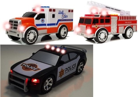 Zestaw Aut Służby Specjalne Straż Pożarna Policja LEAN Toys Zestaw Aut Służby Specjalne Straż Pożarna Policja LEAN Toys