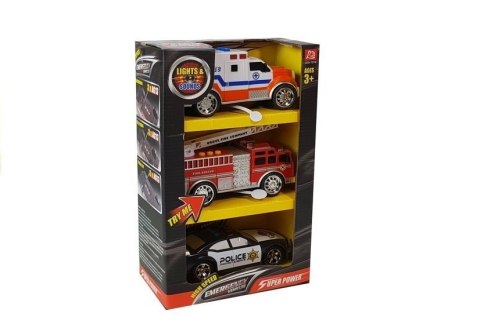 Zestaw Aut Służby Specjalne Straż Pożarna Policja LEAN Toys Zestaw Aut Służby Specjalne Straż Pożarna Policja LEAN Toys