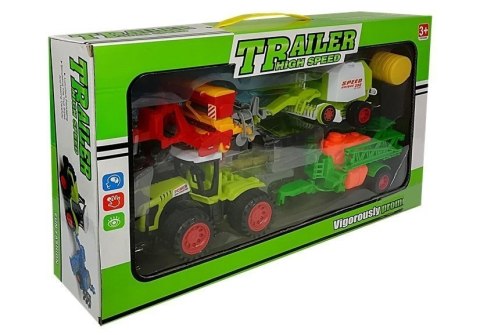 Zestaw Autek Farmerskich Opryskiwacz Prasa LEAN Toys Zestaw Autek Farmerskich Opryskiwacz Prasa LEAN Toys