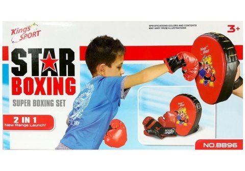 Zestaw Bokserski Rękawice Tarcza Sporty Walki LEAN Toys Zestaw Bokserski Rękawice Tarcza Sporty Walki LEAN Toys