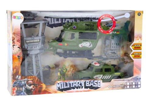 Zestaw Militarny Helikopter Wojskowy Wóz Bojowy Wieża Kontrolna Żołnierz LEAN Toys Zestaw Militarny Helikopter Wojskowy Wóz Bojowy Wieża Kontrolna Żołnierz LEAN Toys