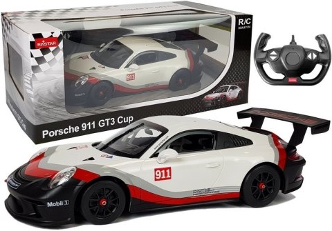 Auto R/C Porsche 911 GT3 CUP Rastar 1:14 Białe na pilota Rastar Auto R/C Porsche 911 GT3 CUP Rastar 1:14 Białe na pilota Rastar