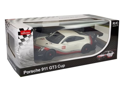 Auto R/C Porsche 911 GT3 CUP Rastar 1:14 Białe na pilota Rastar Auto R/C Porsche 911 GT3 CUP Rastar 1:14 Białe na pilota Rastar
