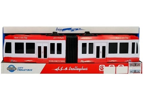 Autobus Przegubowy z Napędem Frykcyjnym Czerwony LEAN Toys Autobus Przegubowy z Napędem Frykcyjnym Czerwony LEAN Toys