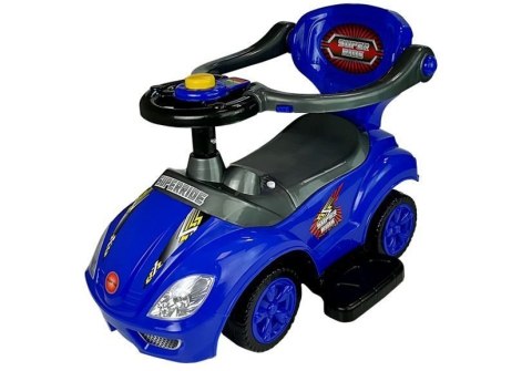 Jeździk z Pchaczem Mega Car 3w1 Niebieski LEAN CARS Jeździk z Pchaczem Mega Car 3w1 Niebieski LEAN CARS