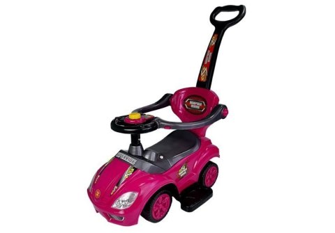 Jeździk z Pchaczem Mega Car 3w1 Różowy LEAN CARS Jeździk z Pchaczem Mega Car 3w1 Różowy LEAN CARS