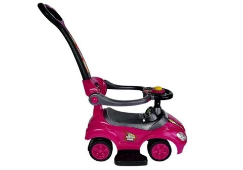 Jeździk z Pchaczem Mega Car 3w1 Różowy LEAN CARS Jeździk z Pchaczem Mega Car 3w1 Różowy LEAN CARS
