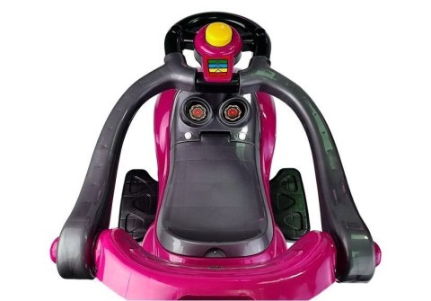 Jeździk z Pchaczem Mega Car 3w1 Różowy LEAN CARS Jeździk z Pchaczem Mega Car 3w1 Różowy LEAN CARS