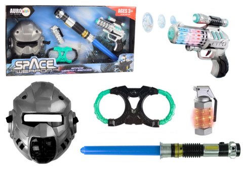 Miecz Świetlny Pistolet Maska kosmiczny Wojownik LEAN Toys Miecz Świetlny Pistolet Maska kosmiczny Wojownik LEAN Toys