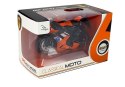 Motocykl z Napędem Frykcyjnym Dźwięki Motor 1:14 Pomarańczowy LEAN Toys