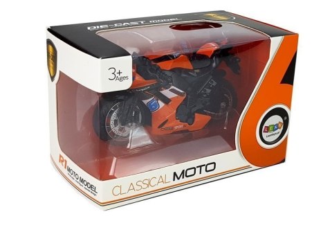 Motocykl z Napędem Frykcyjnym Dźwięki Motor 1:14 Pomarańczowy LEAN Toys Motocykl z Napędem Frykcyjnym Dźwięki Motor 1:14 Pomarańczowy LEAN Toys