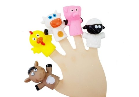 Nakładki na palce Zwierzątka Pacynki 5 elementów LEAN Toys Nakładki na palce Zwierzątka Pacynki 5 elementów LEAN Toys