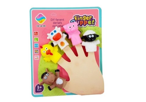 Nakładki na palce Zwierzątka Pacynki 5 elementów LEAN Toys Nakładki na palce Zwierzątka Pacynki 5 elementów LEAN Toys