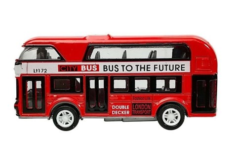 Piętrowy Autobus Napęd Naciągowy 4 Kolorów LEAN Toys Piętrowy Autobus Napęd Naciągowy 4 Kolorów LEAN Toys
