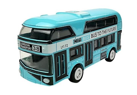 Piętrowy Autobus Napęd Naciągowy 4 Kolorów LEAN Toys Piętrowy Autobus Napęd Naciągowy 4 Kolorów LEAN Toys
