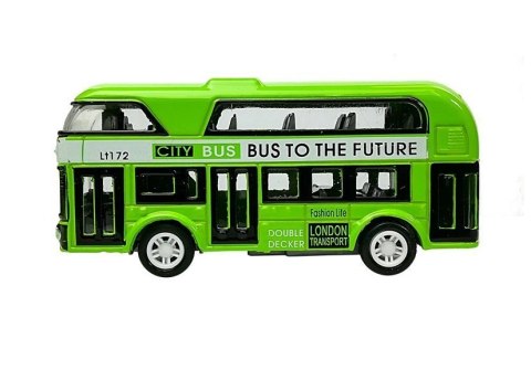 Piętrowy Autobus Napęd Naciągowy 4 Kolorów LEAN Toys Piętrowy Autobus Napęd Naciągowy 4 Kolorów LEAN Toys