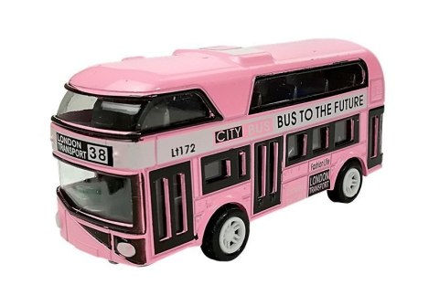 Piętrowy Autobus Napęd Naciągowy 4 Kolorów LEAN Toys Piętrowy Autobus Napęd Naciągowy 4 Kolorów LEAN Toys