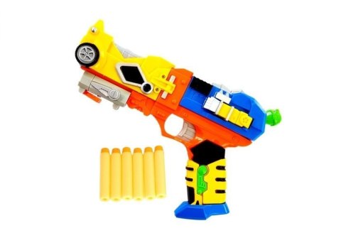 Pistolet na Strzałki Piankowe Robot 2w1 Maska LEAN Toys Pistolet na Strzałki Piankowe Robot 2w1 Maska LEAN Toys
