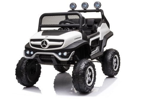Pojazd na Akumulator Mercedes Unimog S Biały LEAN CARS Pojazd na Akumulator Mercedes Unimog S Biały LEAN CARS