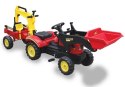 Traktor z Przyczepą i Łyżką na Pedały Benson Czerwony LEAN CARS