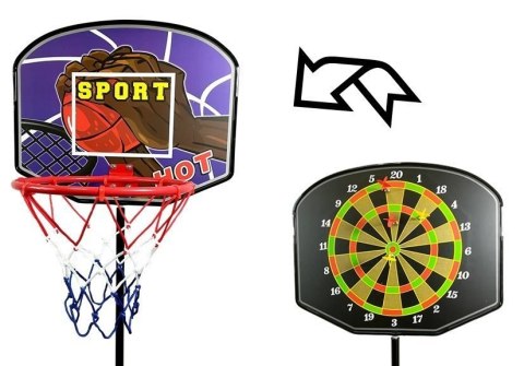 Zestaw Gier Sportowych 3w1 Koszykówka Rzutki Boks LEAN Toys Zestaw Gier Sportowych 3w1 Koszykówka Rzutki Boks LEAN Toys