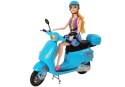 Zestaw Lalka Ze Skuterem Kask Długie Włosy Różowy LEAN Toys
