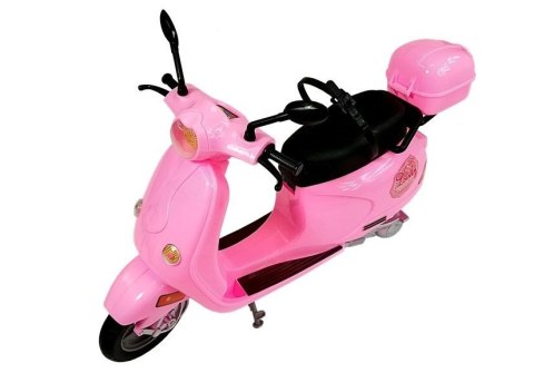 Zestaw Lalka Ze Skuterem Kask Długie Włosy Różowy LEAN Toys Zestaw Lalka Ze Skuterem Kask Długie Włosy Różowy LEAN Toys