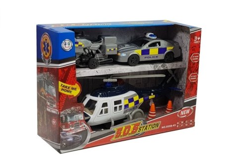 Zestaw Pojazdów Policja Światła Dźwięki LEAN Toys Zestaw Pojazdów Policja Światła Dźwięki LEAN Toys