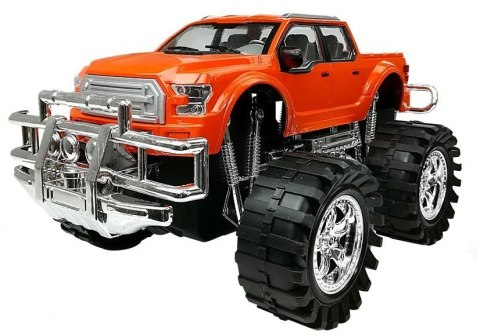 Zestaw Pojazdów Pomarańczowy Monster Truck Czerwone BMW Laweta 58 cm LEAN Toys Zestaw Pojazdów Pomarańczowy Monster Truck Czerwone BMW Laweta 58 cm LEAN Toys