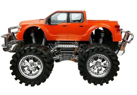 Zestaw Pojazdów Pomarańczowy Monster Truck Czerwone BMW Laweta 58 cm LEAN Toys Zestaw Pojazdów Pomarańczowy Monster Truck Czerwone BMW Laweta 58 cm LEAN Toys