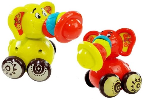 Zwierzęta na kółkach Żyrafa Czerwona Słoń Żółty LEAN Toys Zwierzęta na kółkach Żyrafa Czerwona Słoń Żółty LEAN Toys