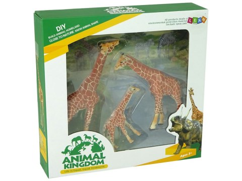 Żyrafy Figurki Edukacyjne Rodzina 3 sztuki + Tło Afryka LEAN Toys Żyrafy Figurki Edukacyjne Rodzina 3 sztuki + Tło Afryka LEAN Toys