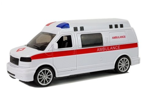 Ambulans Karetka Pogotowia z Napędem Dźwięk Syrena Światła LEAN Toys Ambulans Karetka Pogotowia z Napędem Dźwięk Syrena Światła LEAN Toys