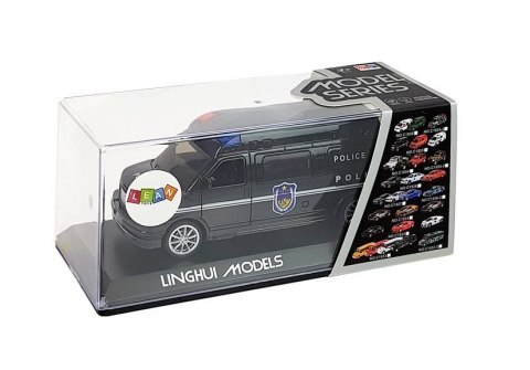 Auto Policja z Naciągiem ze światłami i dźwiękiem LEAN Toys Auto Policja z Naciągiem ze światłami i dźwiękiem LEAN Toys